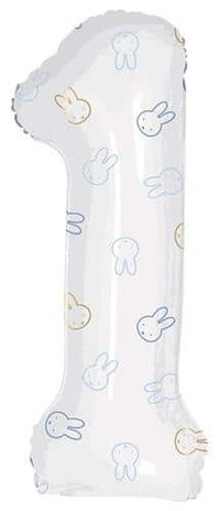 Haza - Witbaard Number balloon 1 year Miffy blue | 106cm