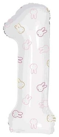 Haza - Witbaard Zahlenballon 1 Jahr Miffy rosa | 106 cm