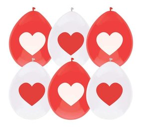 Ballons à personnaliser avec des cœurs | 5 pièces