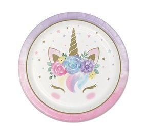 Creative Converting Baby Unicorn Plates 23cm | 8 pieces