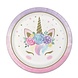 Creative Converting Assiettes Licorne Bébé 23 cm | 8 pièces