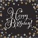 Riethmüller Happy Birthday Sparkling Gold Napkins 33x33cm | 16 pieces