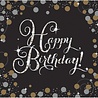 Riethmüller Goldene Servietten zum Geburtstag, 33 x 33 cm | 16 Stück Riethmüller Goldene Servietten zum Geburtstag, 33 x 33 cm | 16 Stück