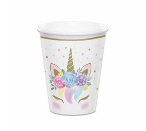 Creative Converting Gobelets Licorne Bébé 266 ml | 8 pièces