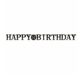 Riethmüller Jumbo Letterslinger Happy Birthday Goud met leeftijd | 320x25cm Riethmüller Jumbo Letterslinger Happy Birthday Goud met leeftijd | 320x25cm