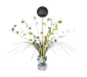 Riethmüller Décoration de table Joyeux anniversaire Or scintillant 46 cm | à la pièce