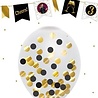 Haza - Witbaard Schwarze/goldene Konfetti-Ballons | 5 Stück Haza - Witbaard Schwarze/goldene Konfetti-Ballons | 5 Stück