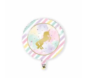 Creative Converting Einhorn-Glitzerfolienballon 45 cm | pro Stück