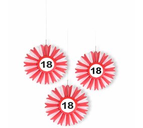 Folat Panneau de signalisation « Ventilateur alvéolé 18 ans » | 3 pièces