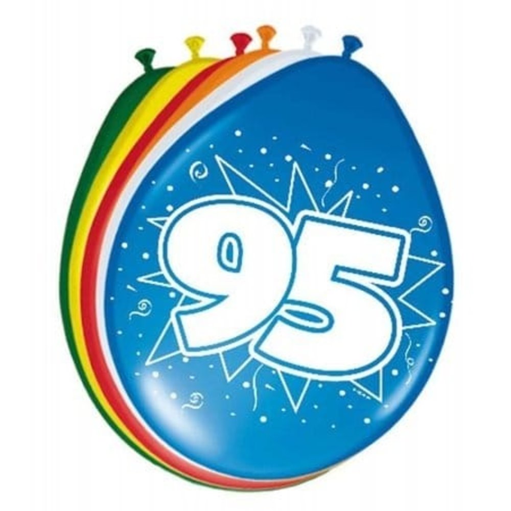 Folat 95. Geburtstagsballons, 30 cm | 8 Stück