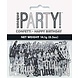 Unique Party Konfetti Happy Birthday Silber Schwarz Glitzer | 14 g