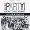Unique Party Confetti Happy Birthday Zilver Zwart Glitz | 14gr