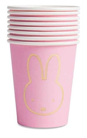 Haza - Witbaard Miffy Baby Cups Pink 250ml | 8 pieces