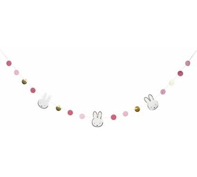 Haza - Witbaard Guirlande Miffy rose bébé 3 mètres | à l'unité
