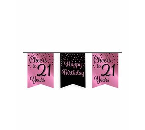Paper Dreams Slinger Cheers to 21 years rose goud/zwart | 6m Paper Dreams Slinger Cheers to 21 years rose goud/zwart | 6m