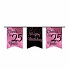 Paper Dreams Guirlande Cheers pour 25 ans or rose/noir | 6 m