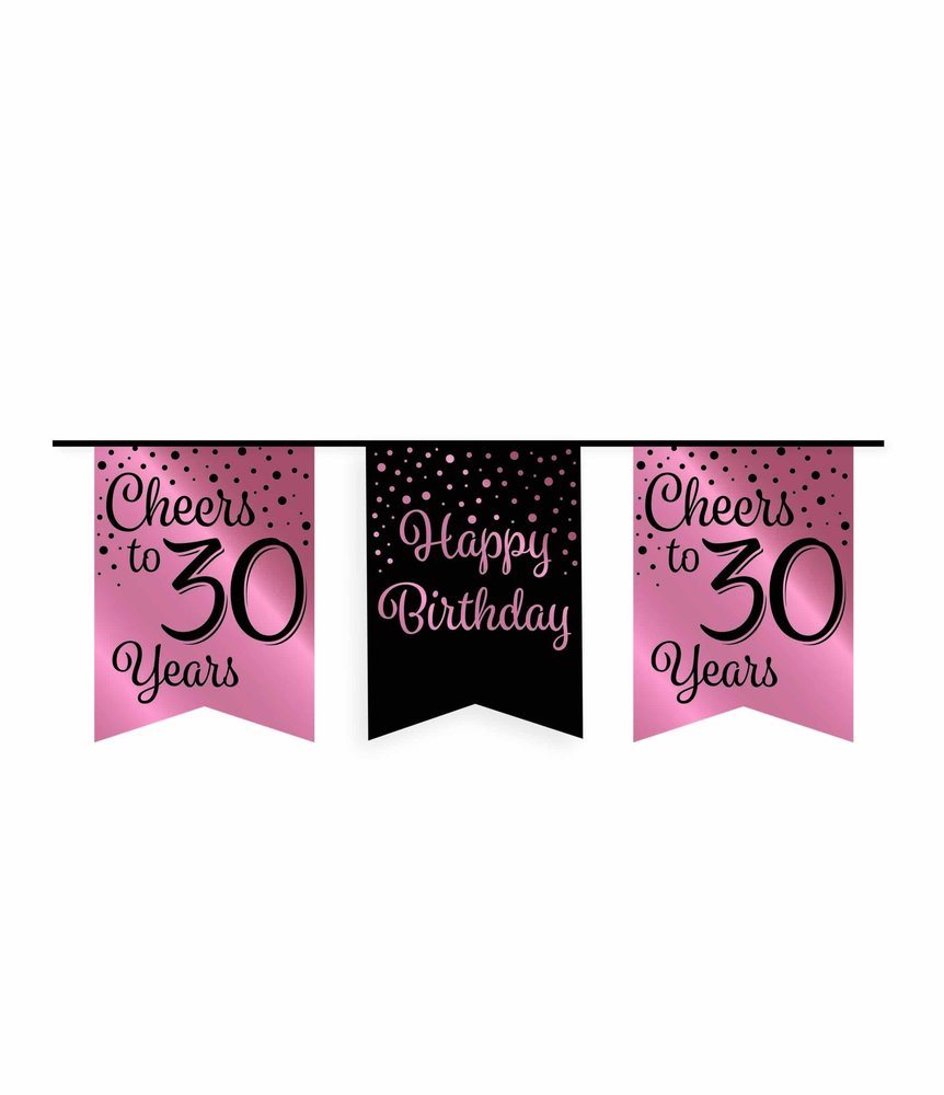 Paper Dreams Garland Cheers to 30 years rose gold/black | 6m