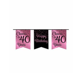 Paper Dreams Garland Cheers to 40 years rose gold/black | 6m