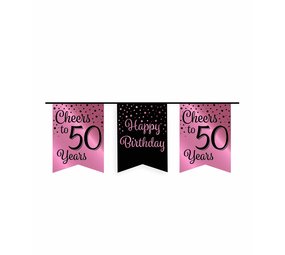 Paper Dreams Slinger Cheers to 50 years rose goud/zwart | 6m Paper Dreams Slinger Cheers to 50 years rose goud/zwart | 6m