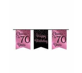 Paper Dreams Garland Cheers to 70 years rose gold/black | 6m Paper Dreams Garland Cheers to 70 years rose gold/black | 6m