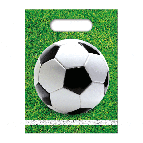 Procos Party Sachets à friandises sur le thème du football 16 x 24 cm | 6 pièces