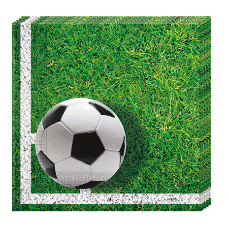 Procos Party Serviettes de table sur le thème du football 33 x 33 cm | 20 pièces
