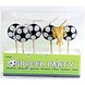 Amscan Voetbal Kaarsjes Ballen en Beker 6cm | 6 stuks Amscan Voetbal Kaarsjes Ballen en Beker 6cm | 6 stuks