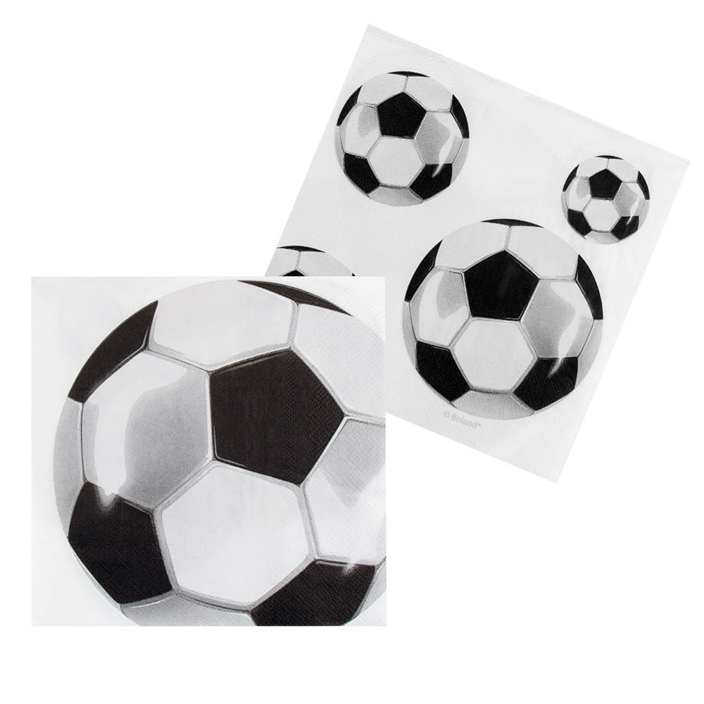 Boland Klassische Fußball-Servietten 33x33cm | 20 Stück