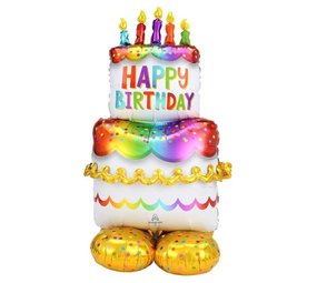 Anagram Happy Birthday Reuzeballon staand | 134cm Anagram Happy Birthday Reuzeballon staand | 134cm