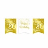Paper Dreams Guirlande Cheers pour 80 ans blanc/or | 6 m Paper Dreams Guirlande Cheers pour 80 ans blanc/or | 6 m