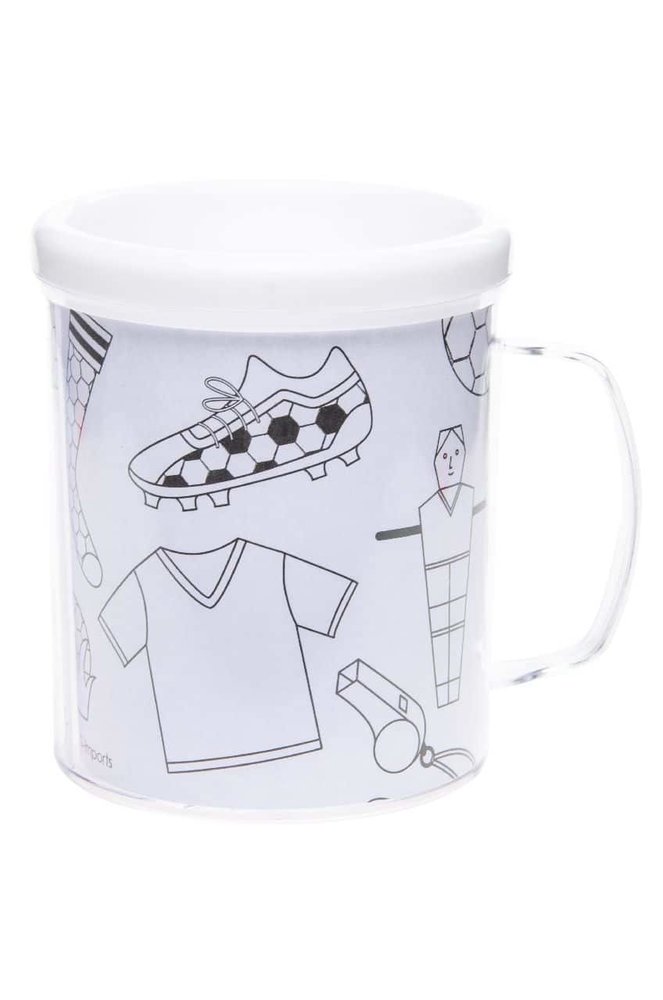 LG Imports Gobelet de football à colorier soi-même 250 ml | à ​​l'unité