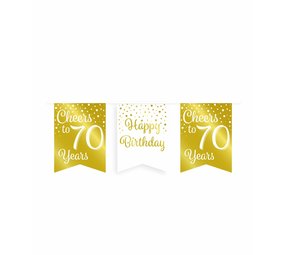 Paper Dreams Garland Cheers to 70 years white/gold | 6m