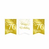 Paper Dreams Guirlande Cheers pour 70 ans blanc/or | 6 m