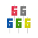 Tuf-Tuf Lego Number 6 Cake Candle 5.5cm | per piece