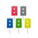 Tuf-Tuf Lego Number 8 Cake Candle 5.5cm | per piece
