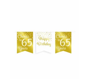 Paper Dreams Garland Cheers to 65 years white/gold | 6m