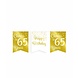 Paper Dreams Guirlande Cheers pour 65 ans blanc/or | 6 m