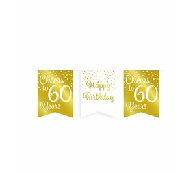Paper Dreams Slinger Cheers to 60 years wit/goud | 6m Paper Dreams Slinger Cheers to 60 years wit/goud | 6m