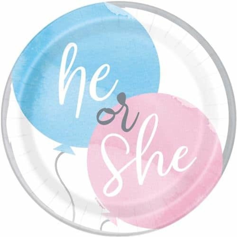 Unique Party Gender Reveal Borden Balloons 18cm | 8 stuks Unique Party Gender Reveal Borden Balloons 18cm | 8 stuks
