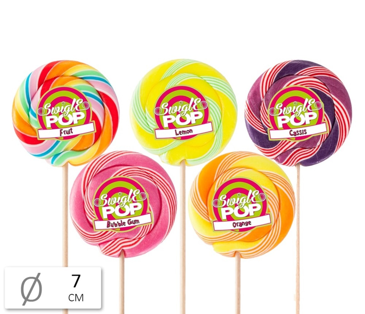 Felko Großes Lolly Swigle Pop Multi 50 g 7 cm | 5 Stück