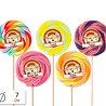 Felko Grand format Lolly Swigle Pop Multi 50g 7cm | 5 pièces Felko Grand format Lolly Swigle Pop Multi 50g 7cm | 5 pièces