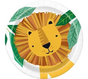 Unique Party Assiettes Safari Animaux 18 cm | 8 pièces