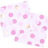 White napkins with pink and gold dots | 16 pieces White napkins with pink and gold dots | 16 pieces