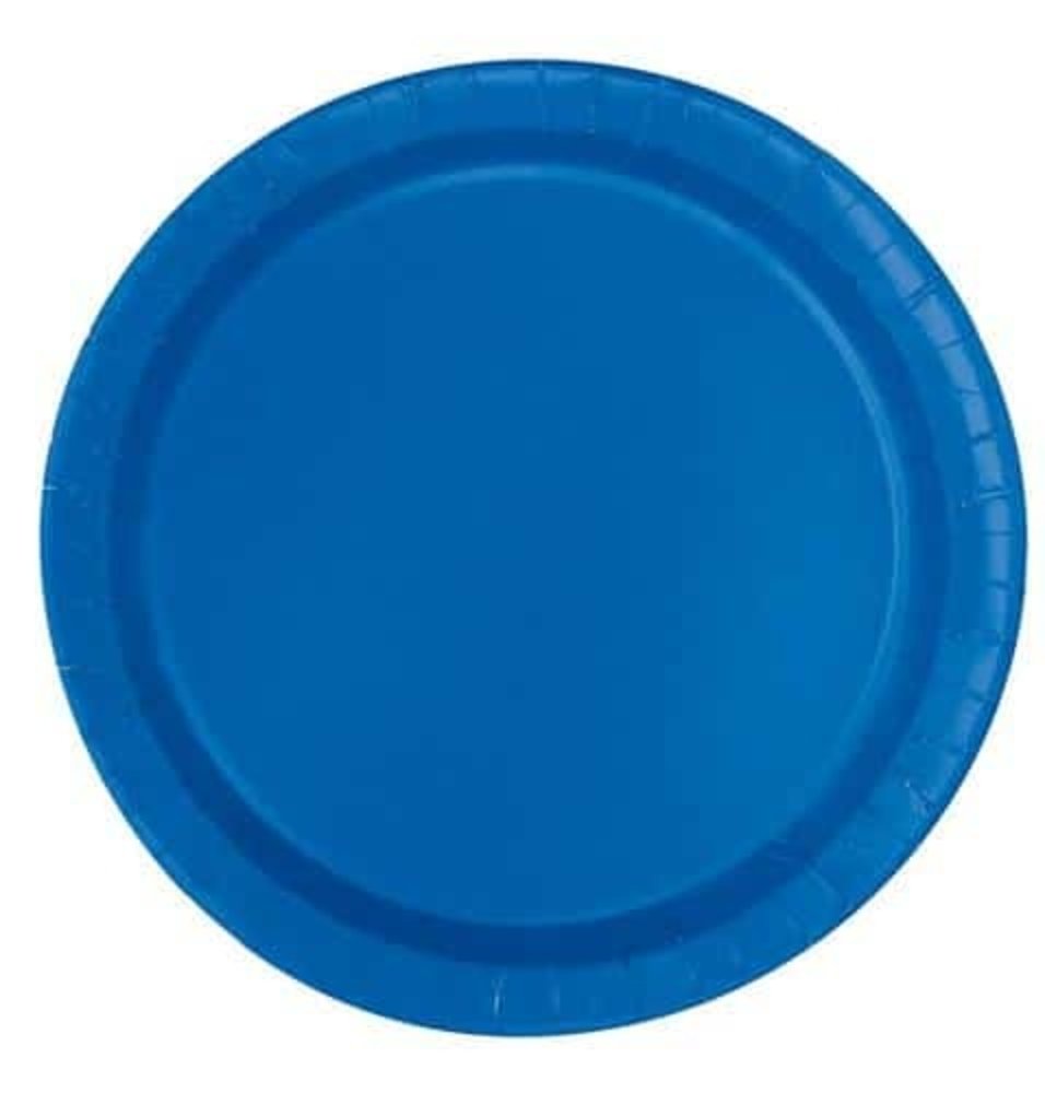 Unique Party Blauwe Borden 18cm | 8 stuks Unique Party Blauwe Borden 18cm | 8 stuks