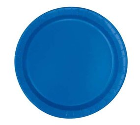 Unique Party Assiettes bleues 23 cm | 16 pièces