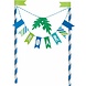 Unique Party Dinosaurus Taarttopper Blauw en Groen 20cm | per stuk Unique Party Dinosaurus Taarttopper Blauw en Groen 20cm | per stuk