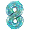 Folat Ballon à l'hélium numéro 8 Bleu Galactique | 101 cm
