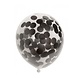 Ballonnen met zwarte confetti 30cm | 6 stuks Ballonnen met zwarte confetti 30cm | 6 stuks