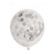 Balloons with silver confetti | 6 pieces