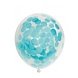 Balloons with light blue confetti | 6 pieces Balloons with light blue confetti | 6 pieces